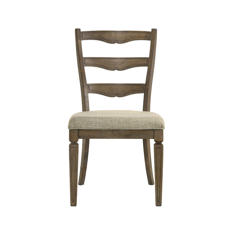 Parfield - Side Chair Set of 2) - Fabric & Weathered Oak