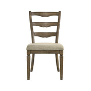 Parfield - Side Chair Set of 2) - Fabric & Weathered Oak