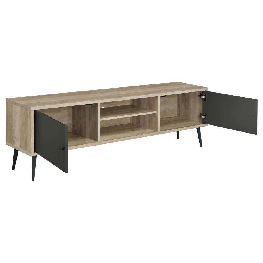 Coaster Fine Furniture Allie - 2 Door Engineered Wood TV Stand - Distressed Pine | Meri Furniture