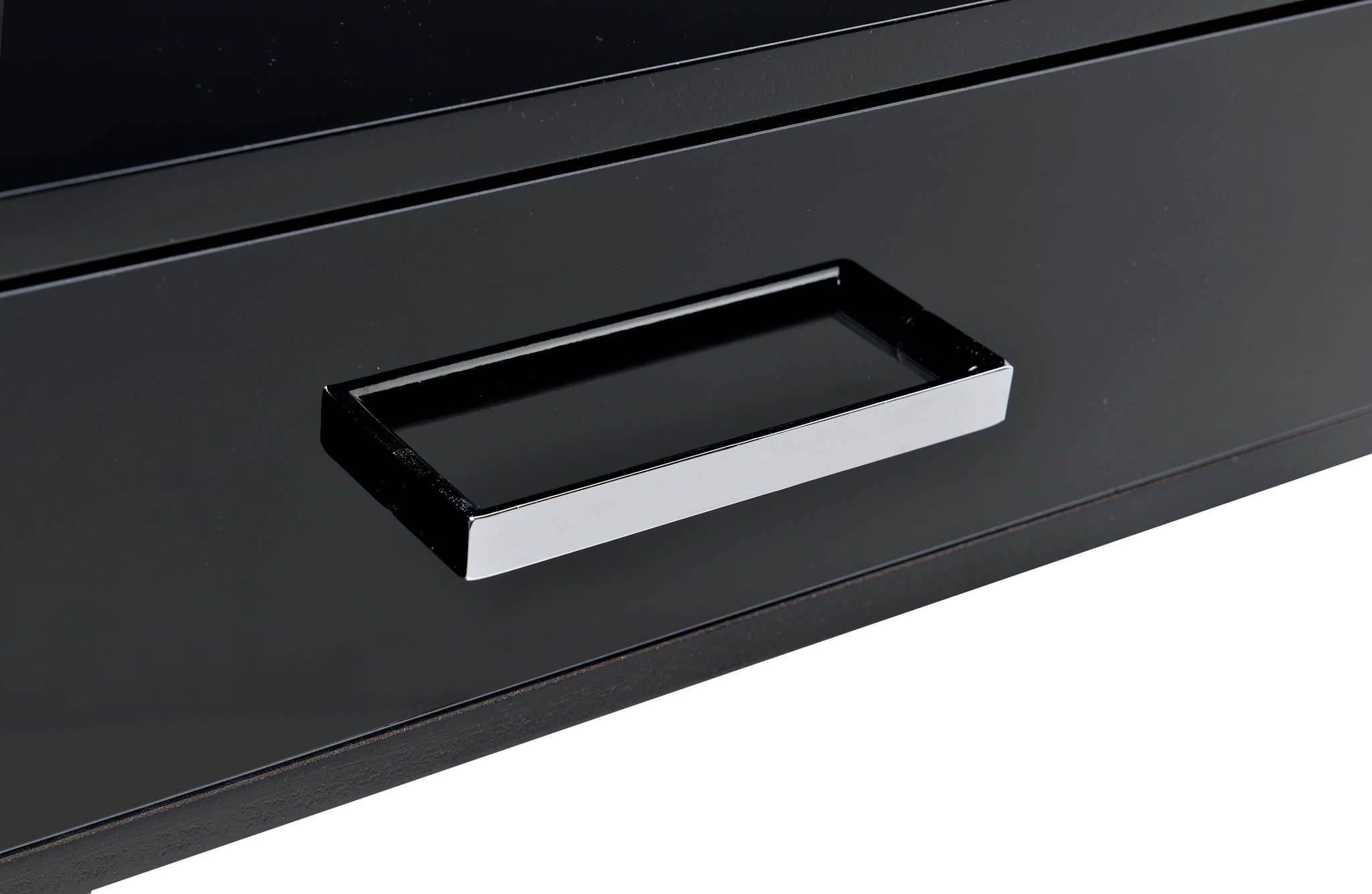 Coleen - Writing Desk - Black High Gloss & Chrome