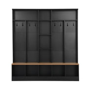 Minimalist Shoe Cabinet With Cube Storage & Shelves