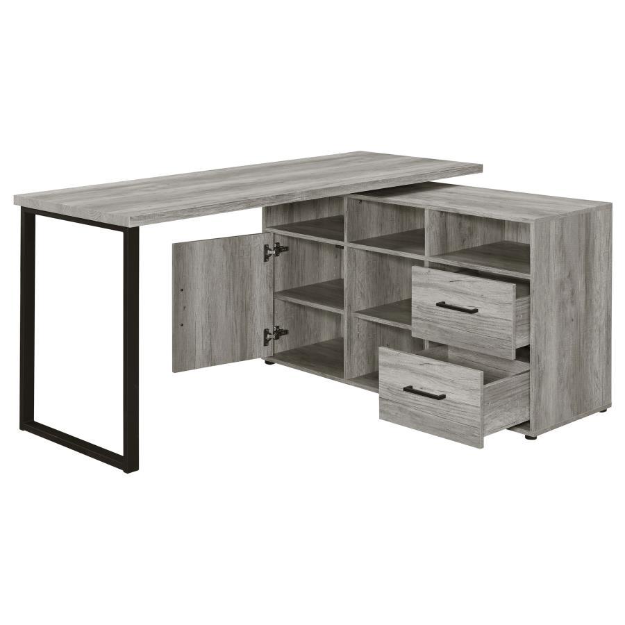 Coaster Fine Furniture Hertford - L-Shape Office Desk with Storage | Meri Furniture