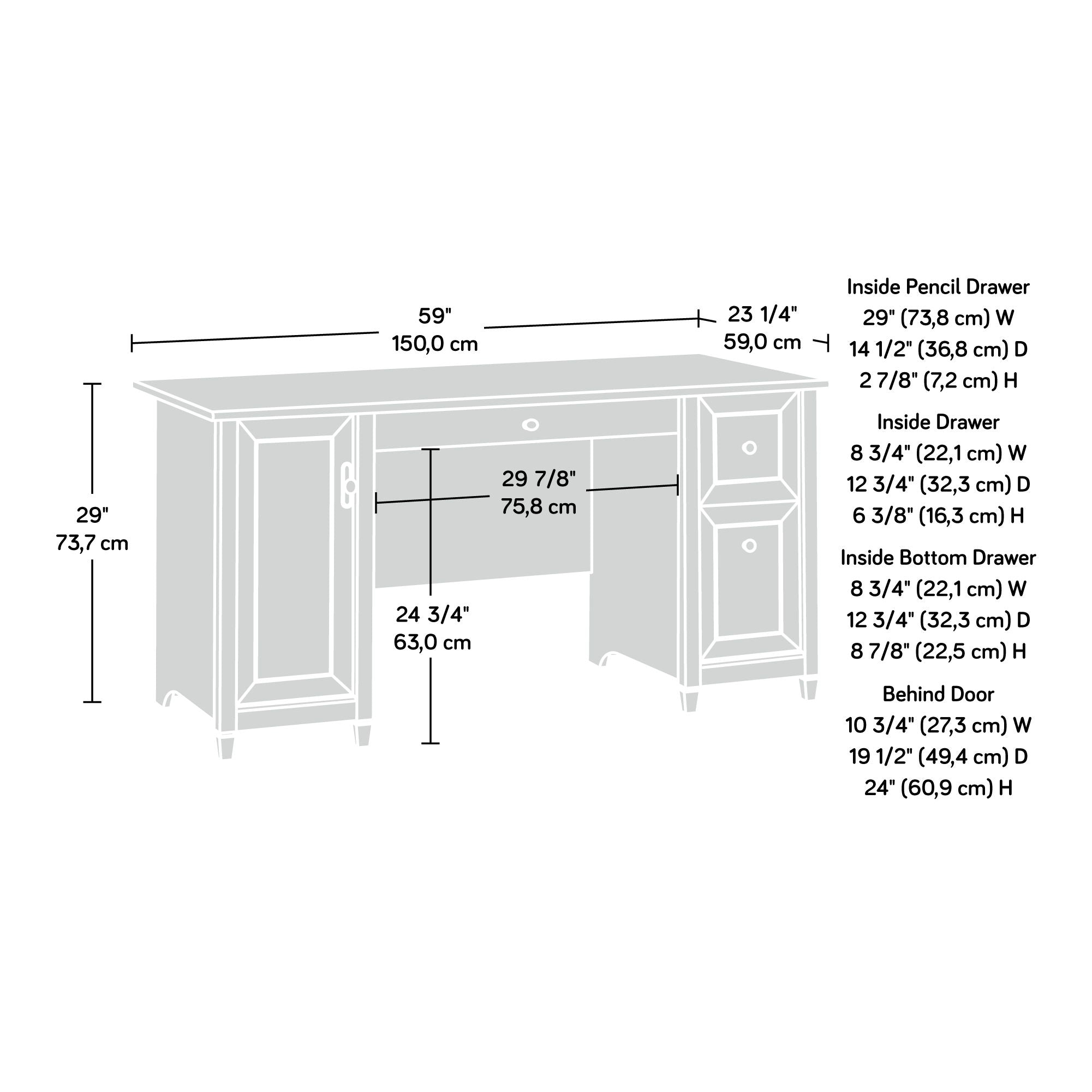 Edge Water Computer Desk Estate Black