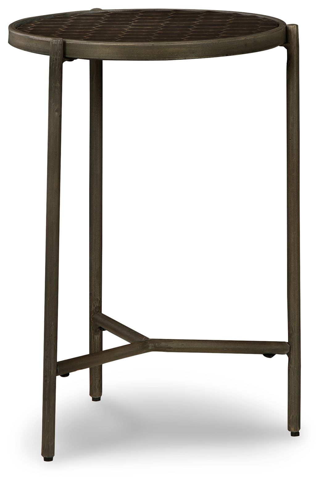 Signature Design by Ashley® Doraley - Brown / Gray - Round Side End Table | Meri Furniture