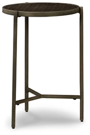 Signature Design by Ashley® Doraley - Brown / Gray - Round Side End Table | Meri Furniture