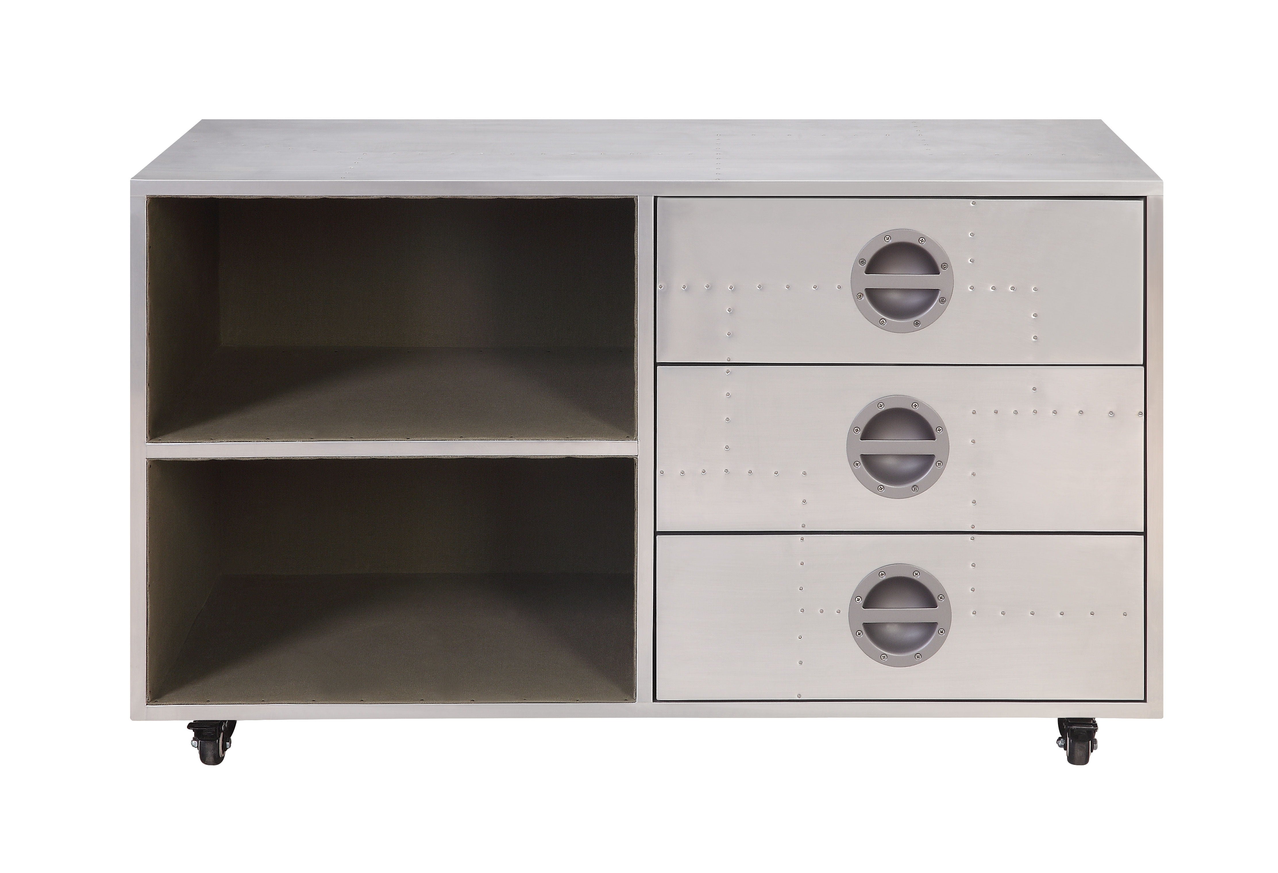 ACME Brancaster - Cabinet - Aluminum - 23" | Meri Furniture