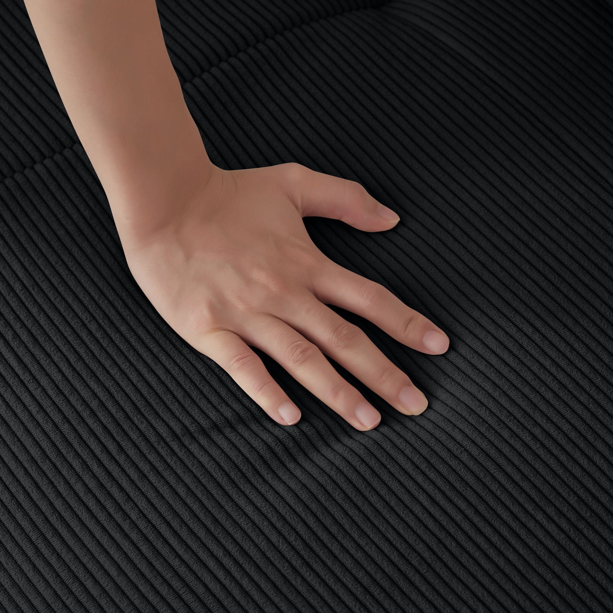 L Shaped Modular Sectional Sofa Corduroy And Movable Ottoman