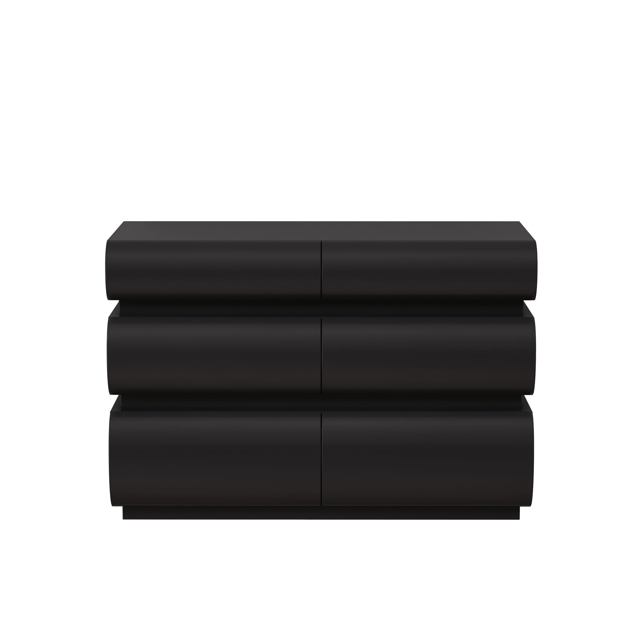 Minimalist Modern 6 Drawer Dresser, Handle Free Design With Wide Storage