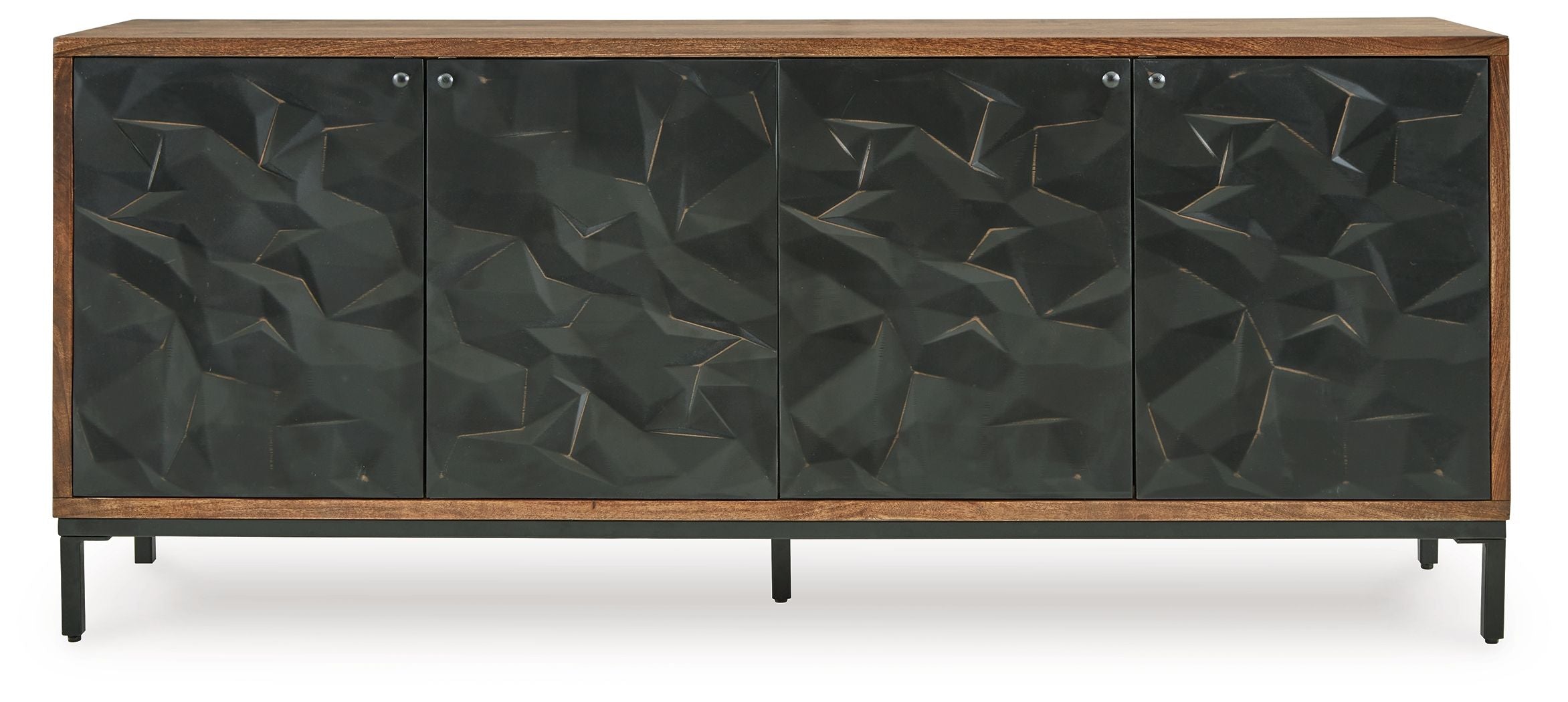 Signature Design by Ashley® Dorannby - Black / Brown - Accent Cabinet | Meri Furniture