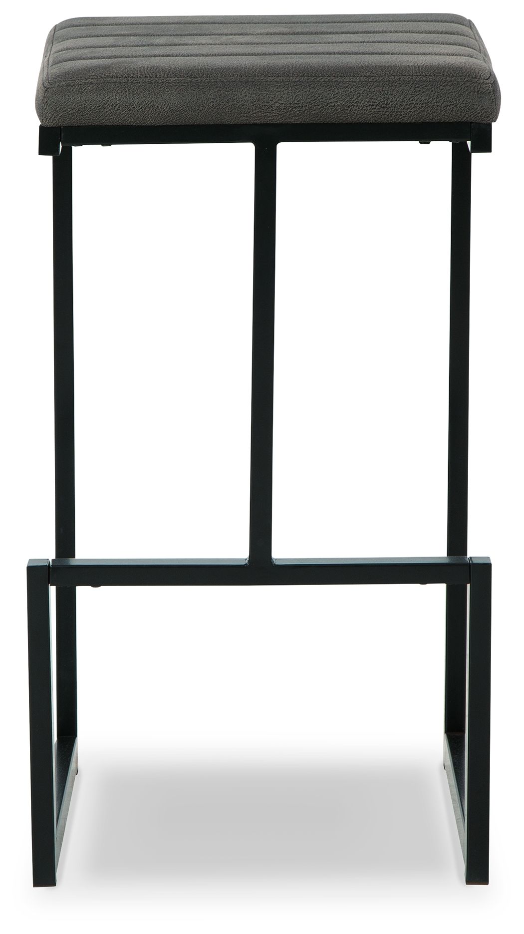 Signature Design by Ashley® Strumford - Gray / Black - Tall Uph Barstool (Set of 2) | Meri Furniture