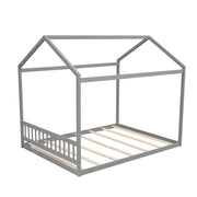 Wooden House Bed With Headboard