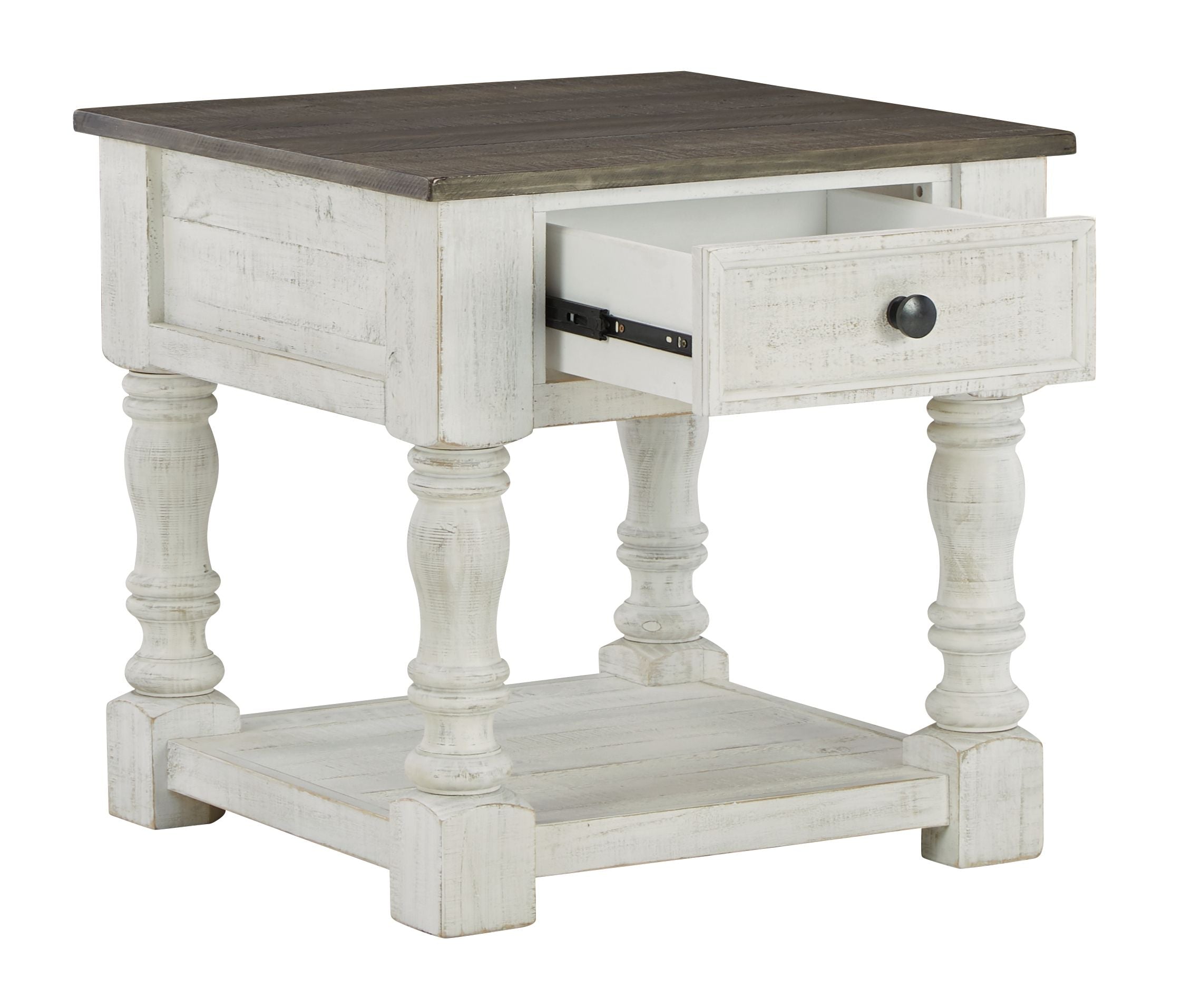Signature Design by Ashley® Havalance - White / Gray - Square End Table | Meri Furniture