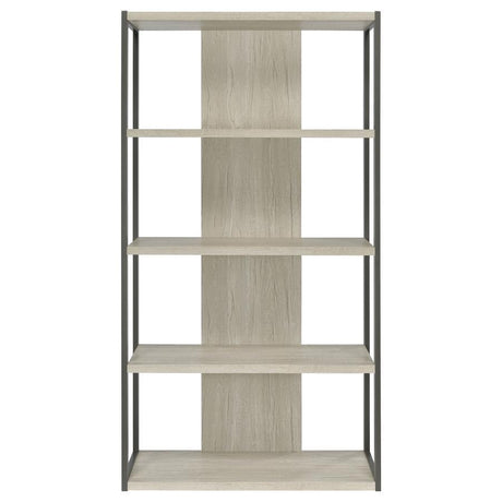 Loomis - 72" 4-Shelf Bookshelf - Whitewashed Gray