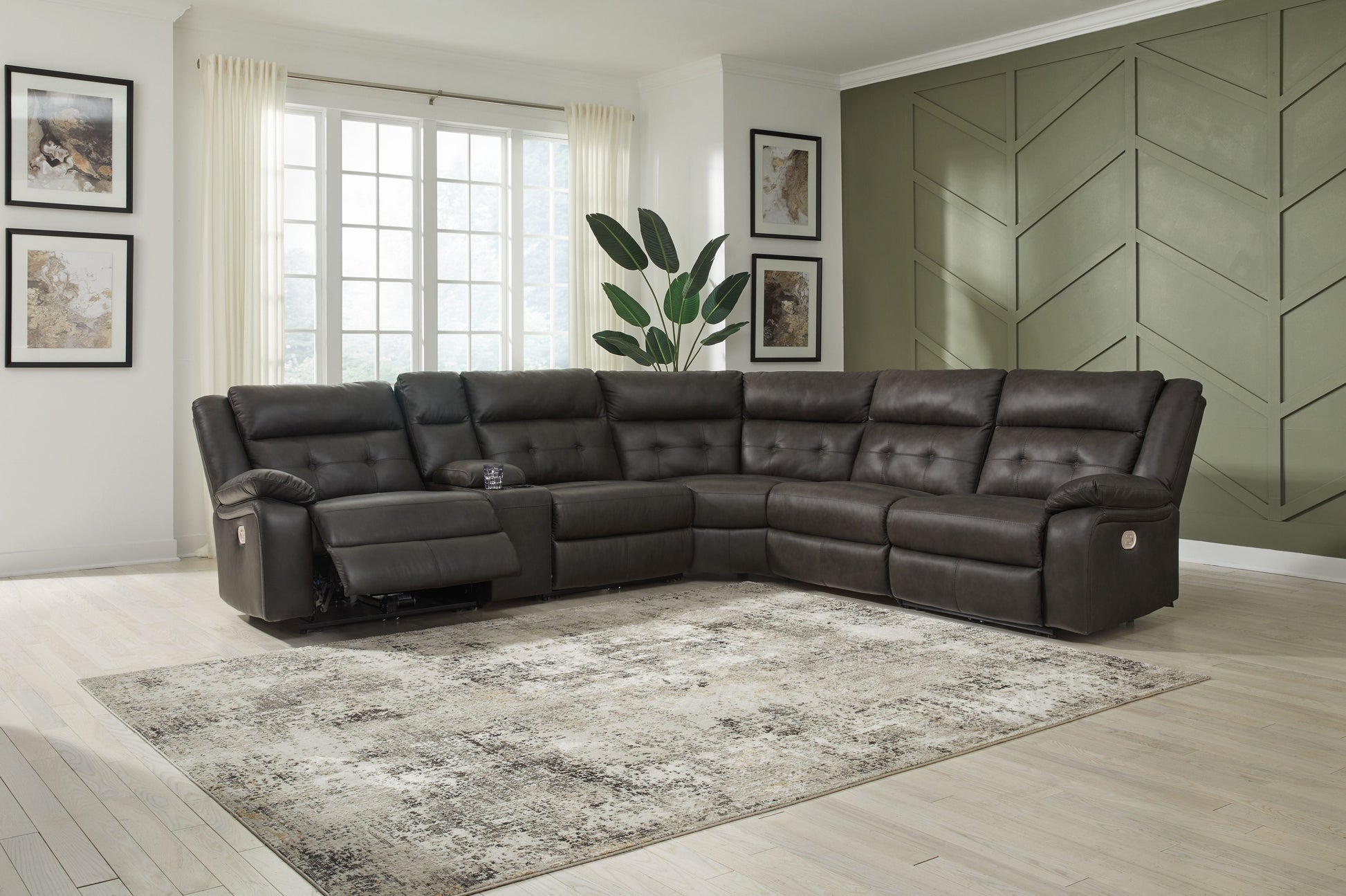 Signature Design by Ashley® Mackie Pike - Power Reclining Sectional | Meri Furniture