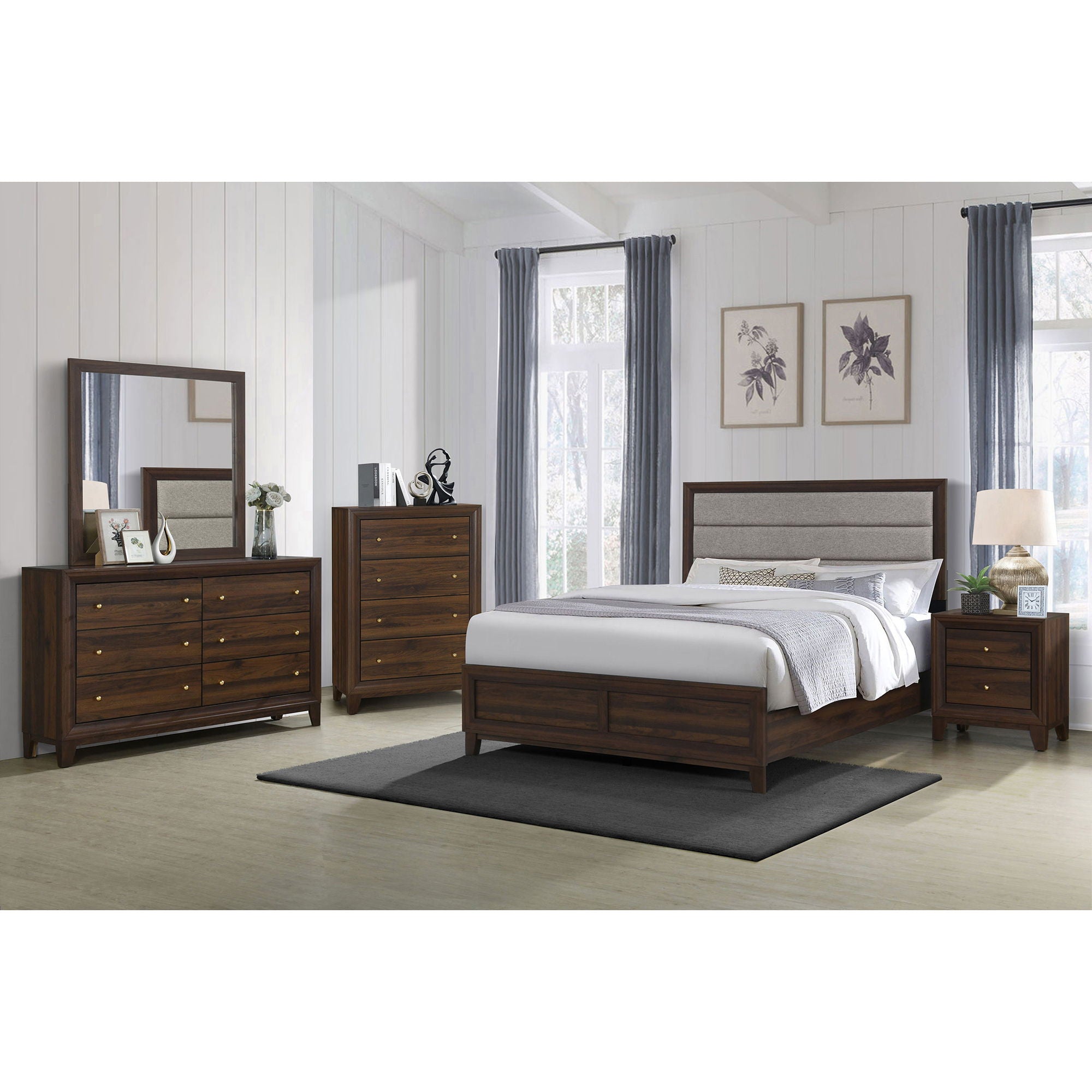 Anza - 4 Drawer Chest Storage Solution - Walnut