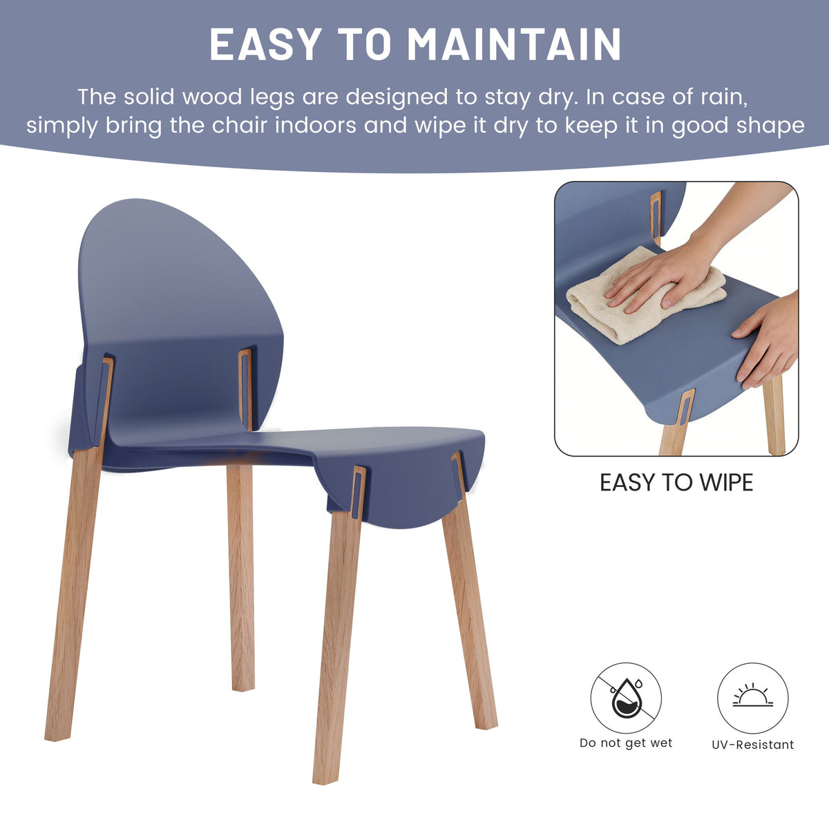 4 Piece Set Of Single Chairs With A Folding Square Table