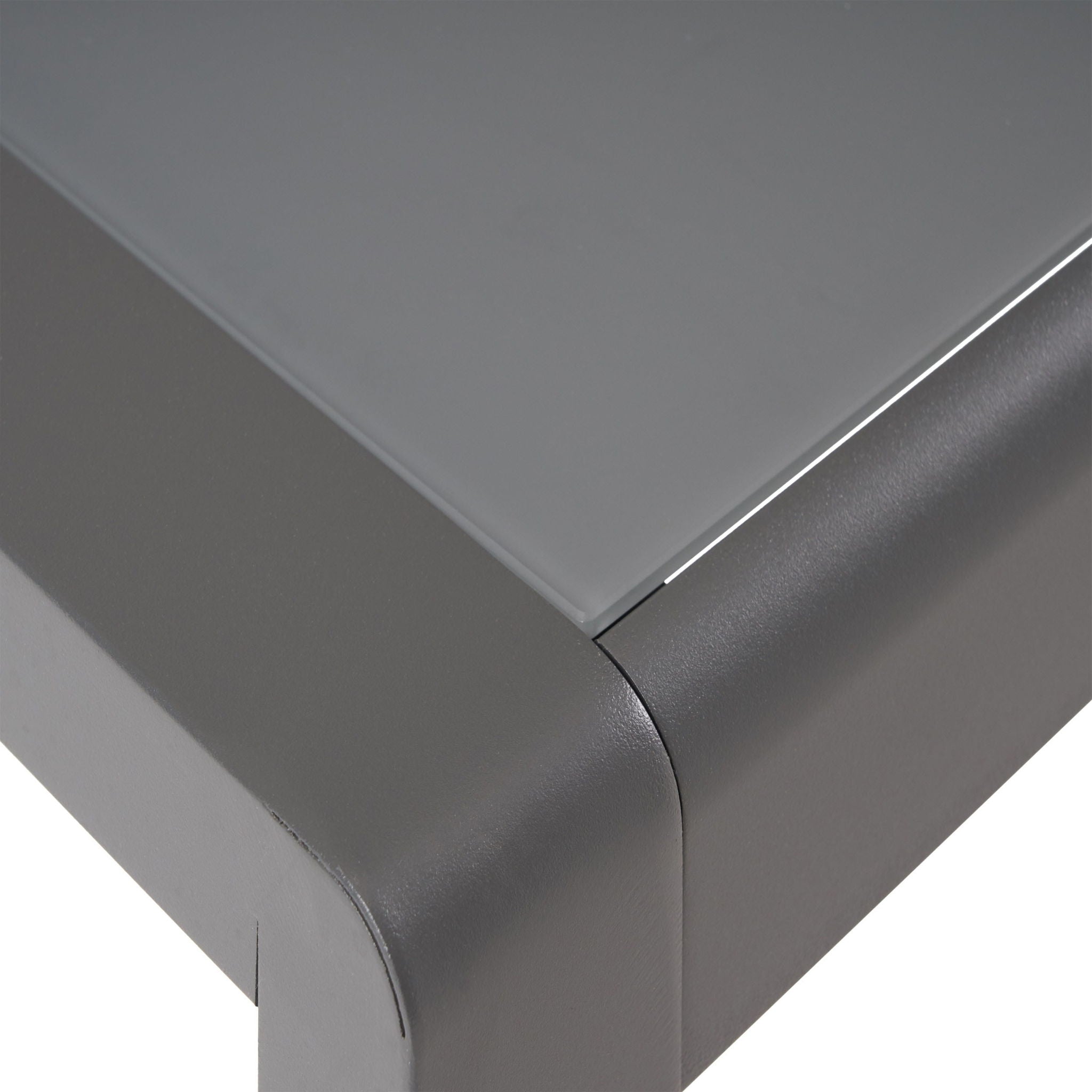 Cape Coral - Contemporary Side Table With Frosted Glass Top