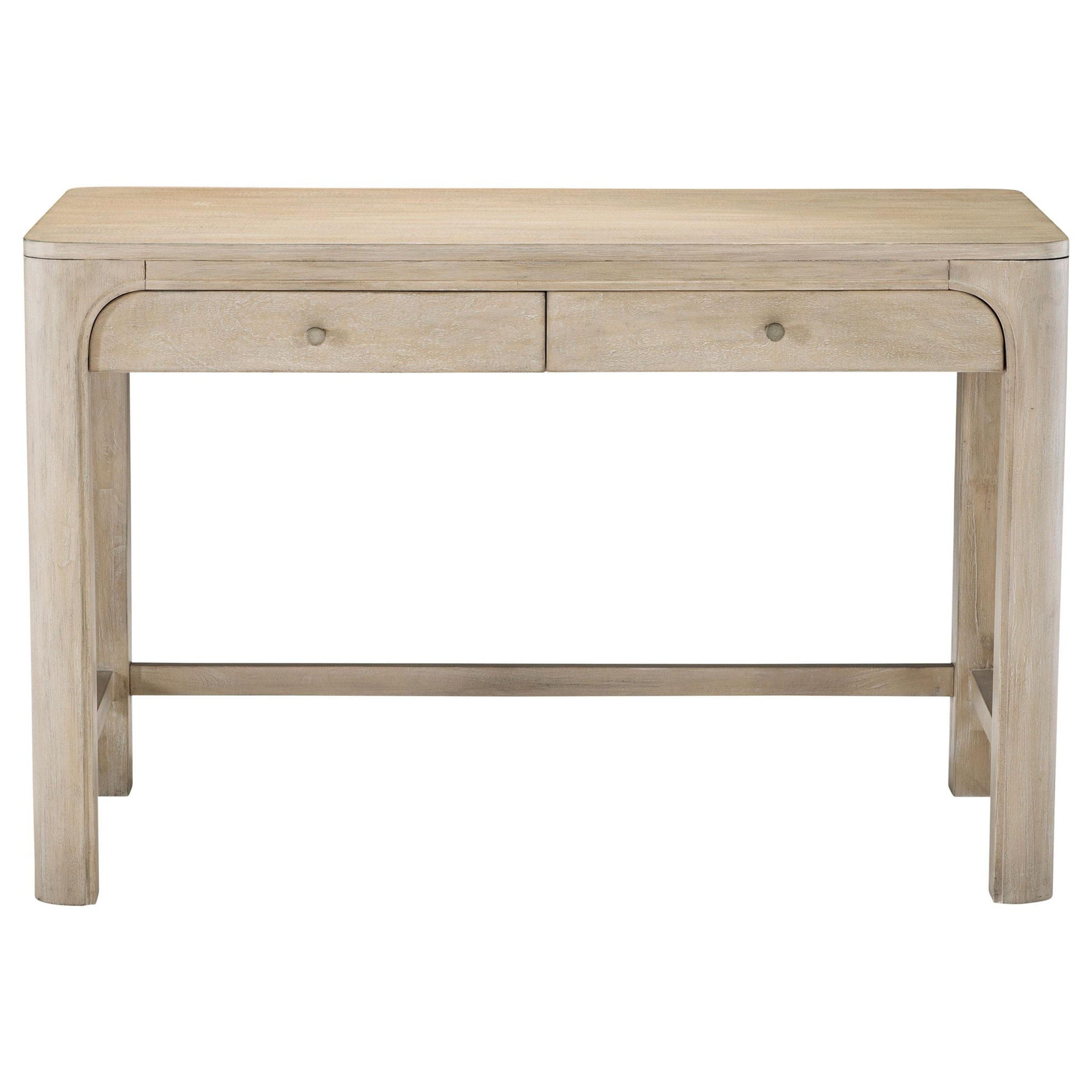 Solano 2-drawer Makeup Table Vanity Desk Weathered Mango
