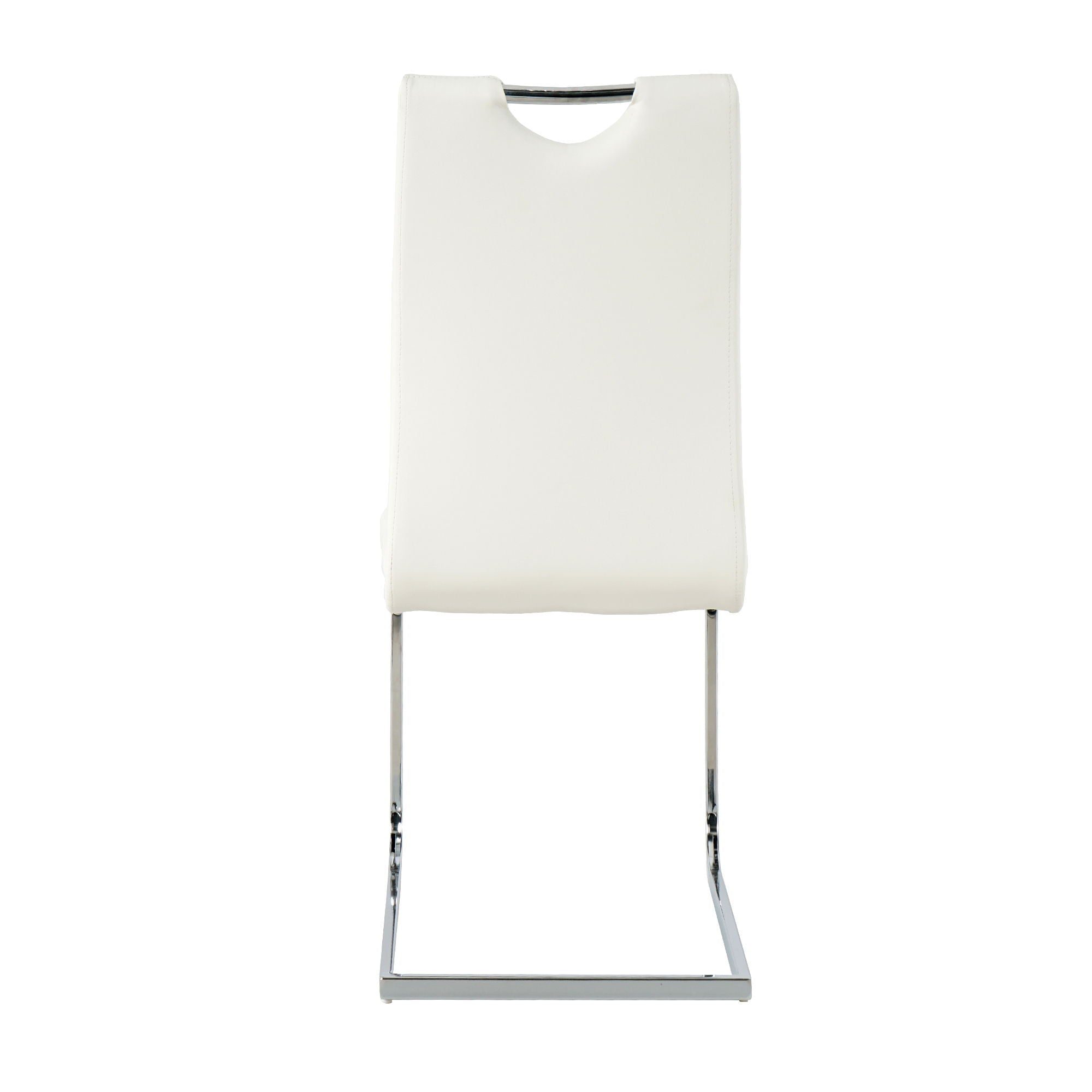Modern Dining Chairs With Padded Seat And Metal Legs