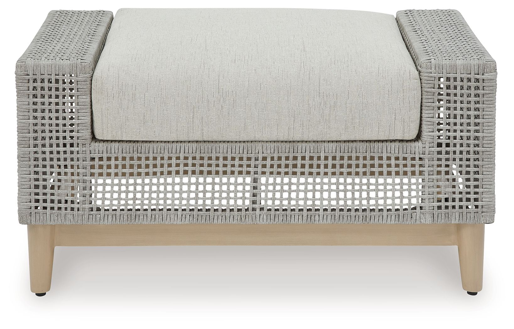 Signature Design by Ashley® Seton Creek - Gray - Ottoman With Cushion | Meri Furniture