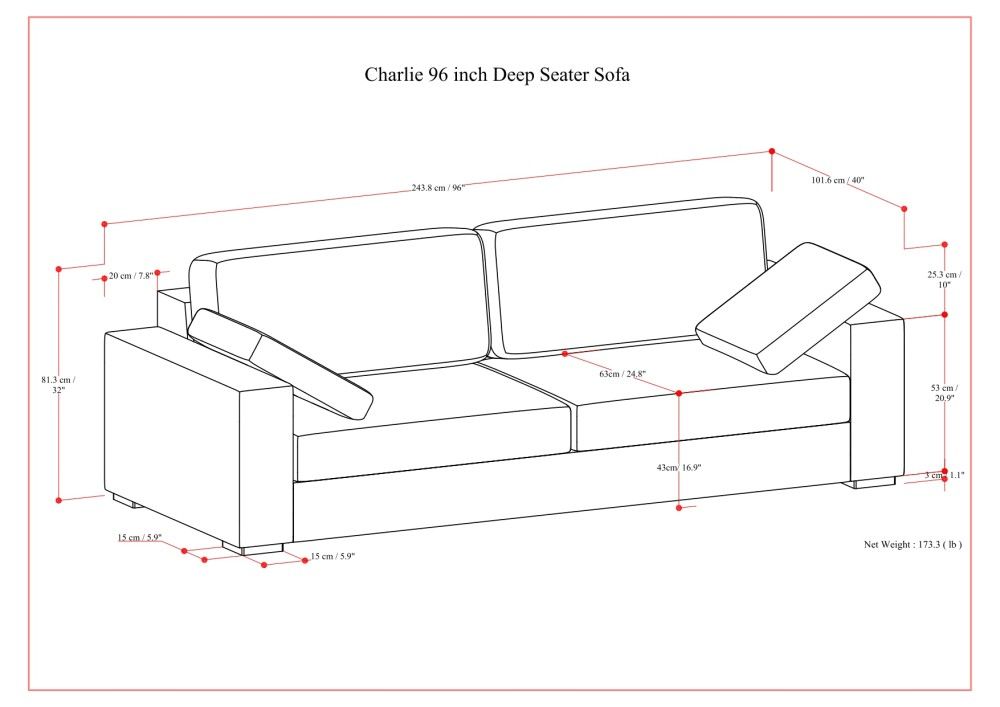 Charlie - Deep Seater Sofa