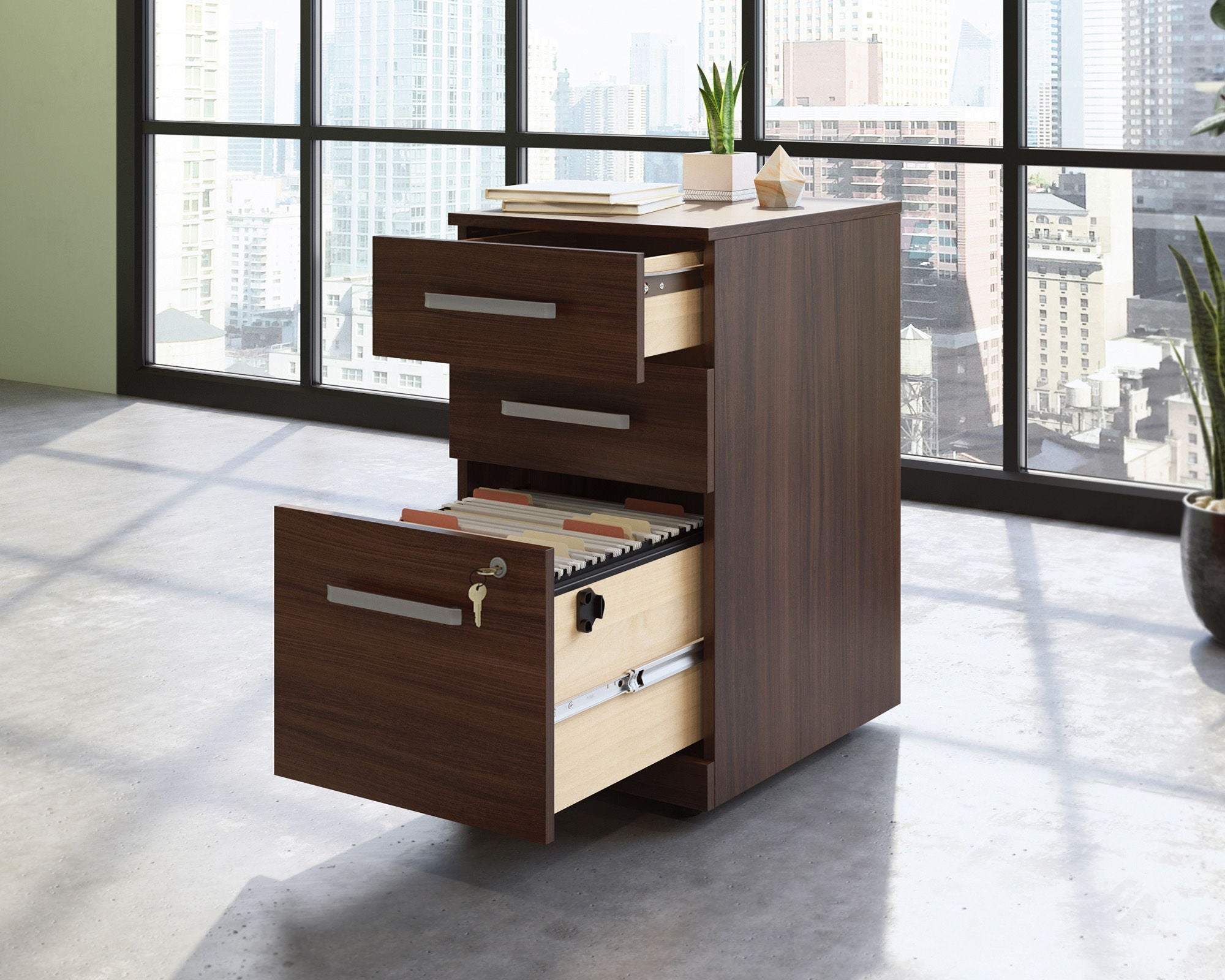Commercial 3-Drawer Pedestal File Cabinet