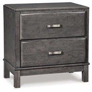 Ashley Furniture Caitbrook - Gray - Two Drawer Night Stand | Meri Furniture