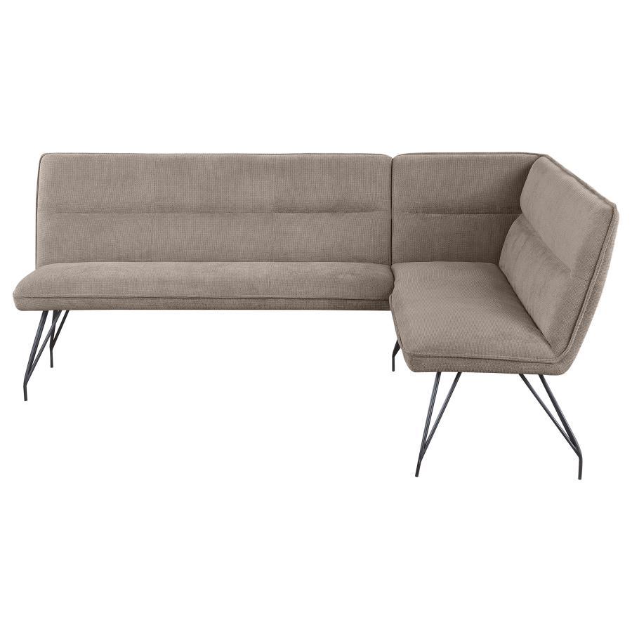 Coaster Fine Furniture Dodson - Fabric Upholstered L-Shaped Nook Dining Bench | Meri Furniture