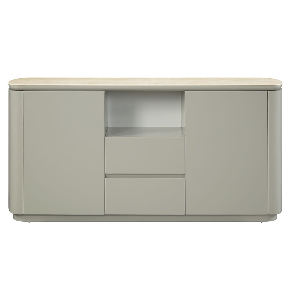 ACME Ingram - Server - Ceramic Top & Light Gray Finish | Meri Furniture