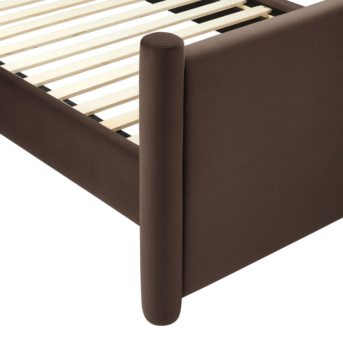 Rael Rounded Post Performance Velvet King Platform Bed by Modway
