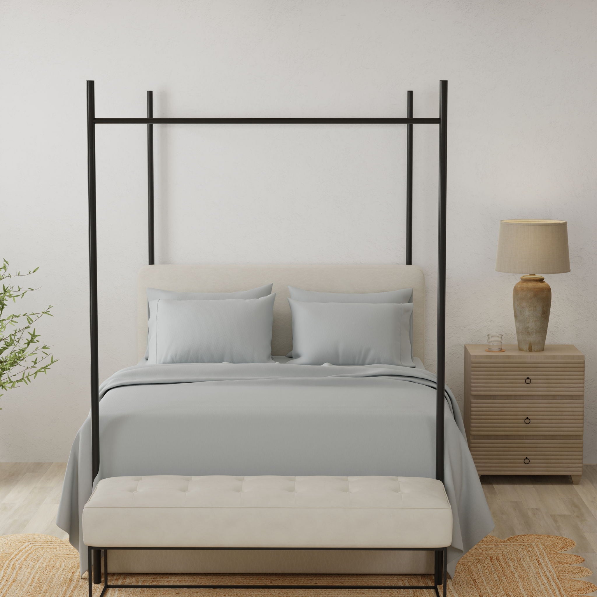 Brushed Microfiber Hypoallergenic Split Sheet Set