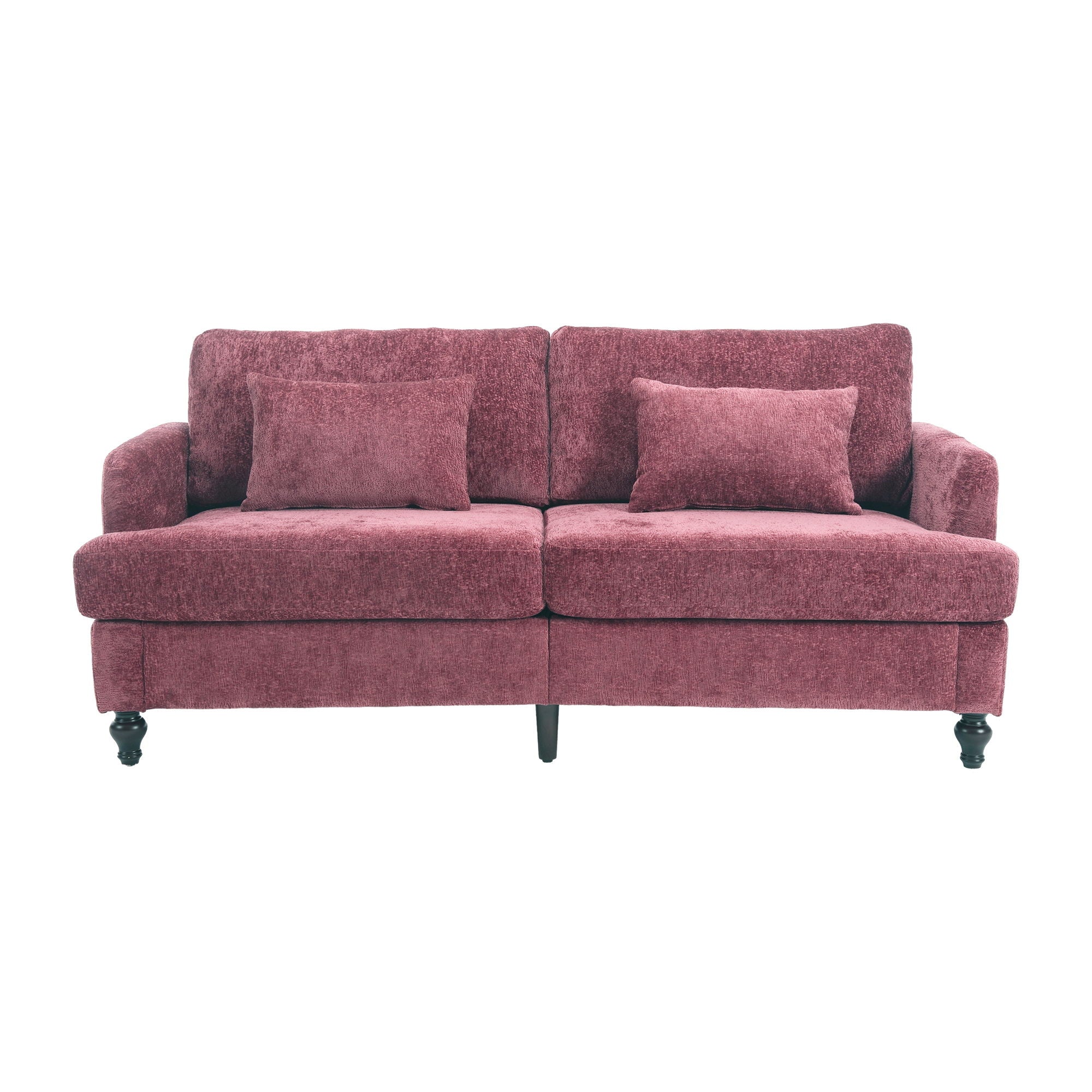 Mid Century Modern Fabric Loveseat Sofa, 2 Seat Upholstered Couch