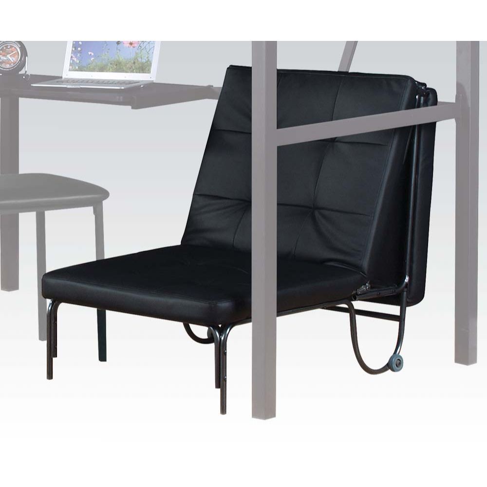 ACME Senon - Chair - Silver & Black | Meri Furniture