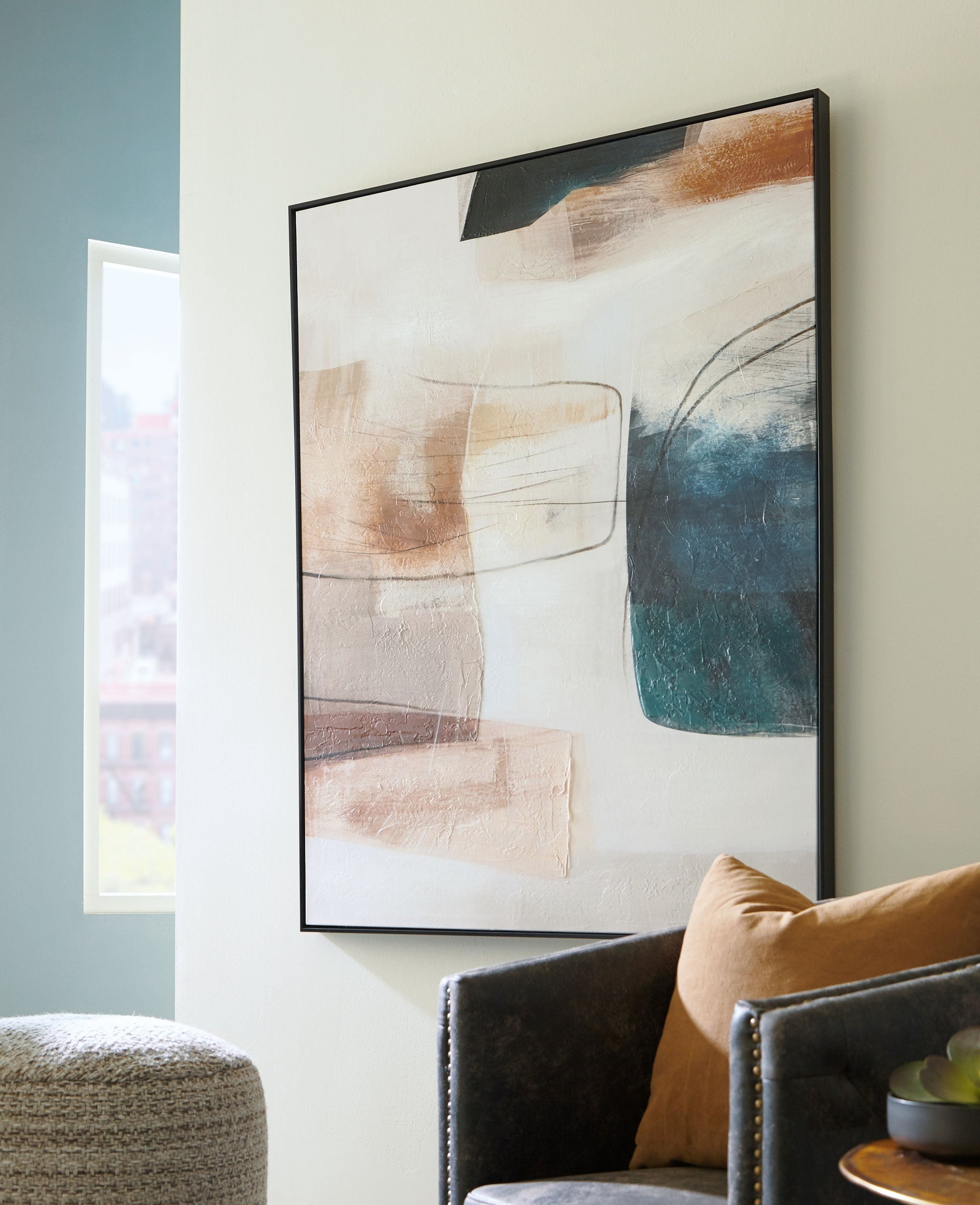 Signature Design by Ashley® Reedford - White / Gray / Pink - Wall Art | Meri Furniture