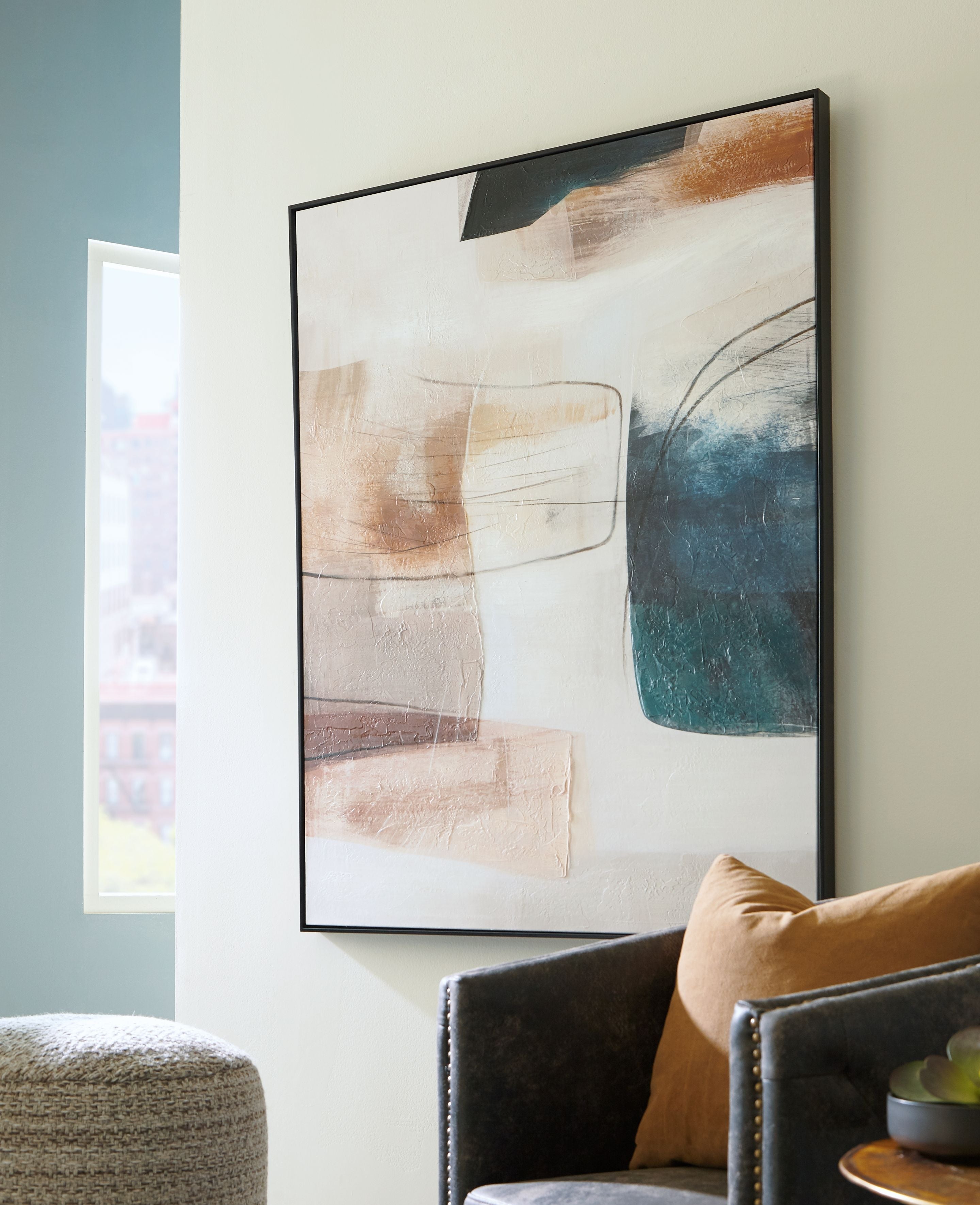 Signature Design by Ashley® Reedford - White / Gray / Pink - Wall Art | Meri Furniture