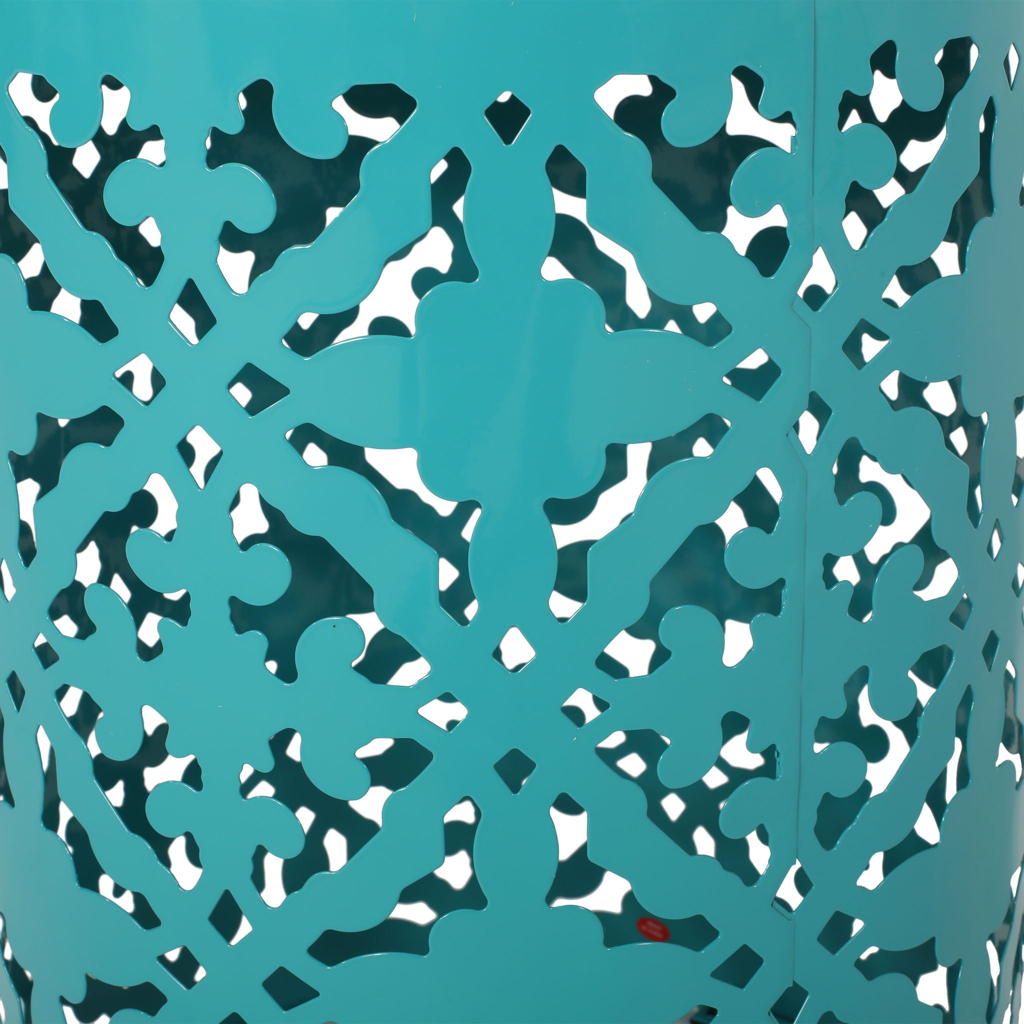 Airy - Outdoor Side Table With Lace Cut Design And Metal Frame