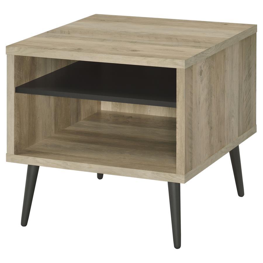 Coaster Fine Furniture Welsh - Square Engineered Wood Side End Table Antique Pine - Distressed Pine | Meri Furniture
