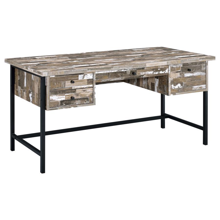 Coaster Fine Furniture Kemper - 4-Drawer Writing Desk - Salvaged Cabin | Meri Furniture
