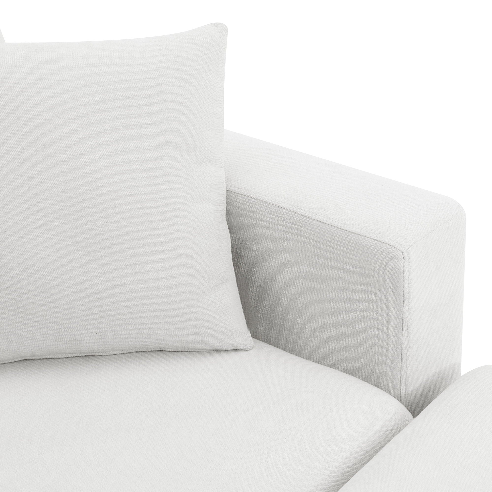 Modern Sectional Sofa With Throw Pillows, Cloud L Shaped Couch Set With Wide 4 Seat Comfy Couch Set With Movable Ottoman