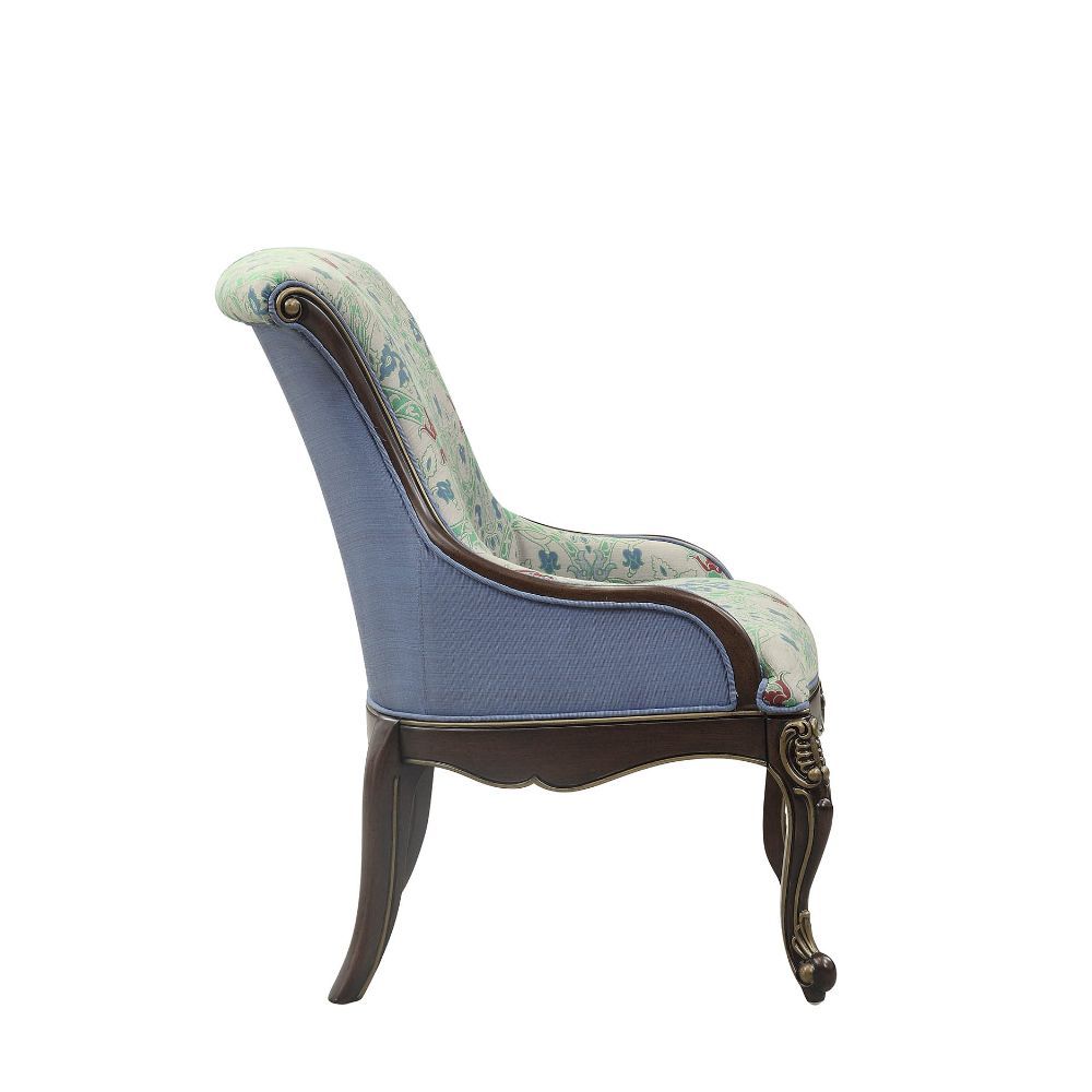 ACME Ameena - Accent Chair - Fabric & Espresso | Meri Furniture