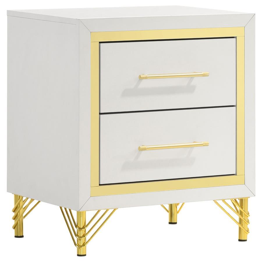 Coaster Fine Furniture Lucia - Bedroom Set With Upholstered Wingback Panel Bed | Meri Furniture
