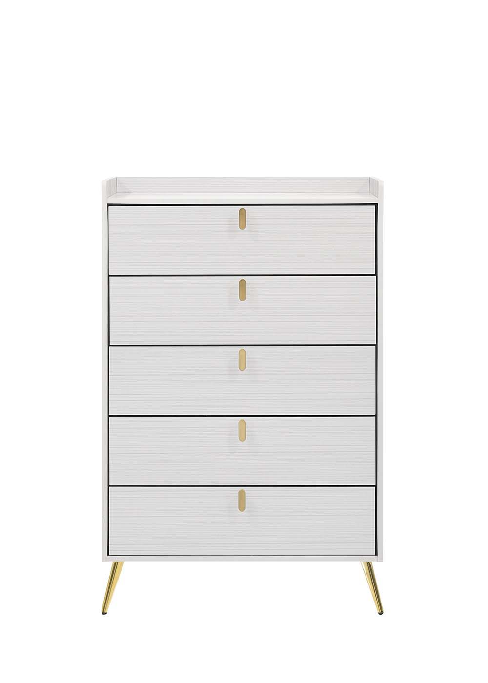 ACME Zeena - Chest - White Finish | Meri Furniture