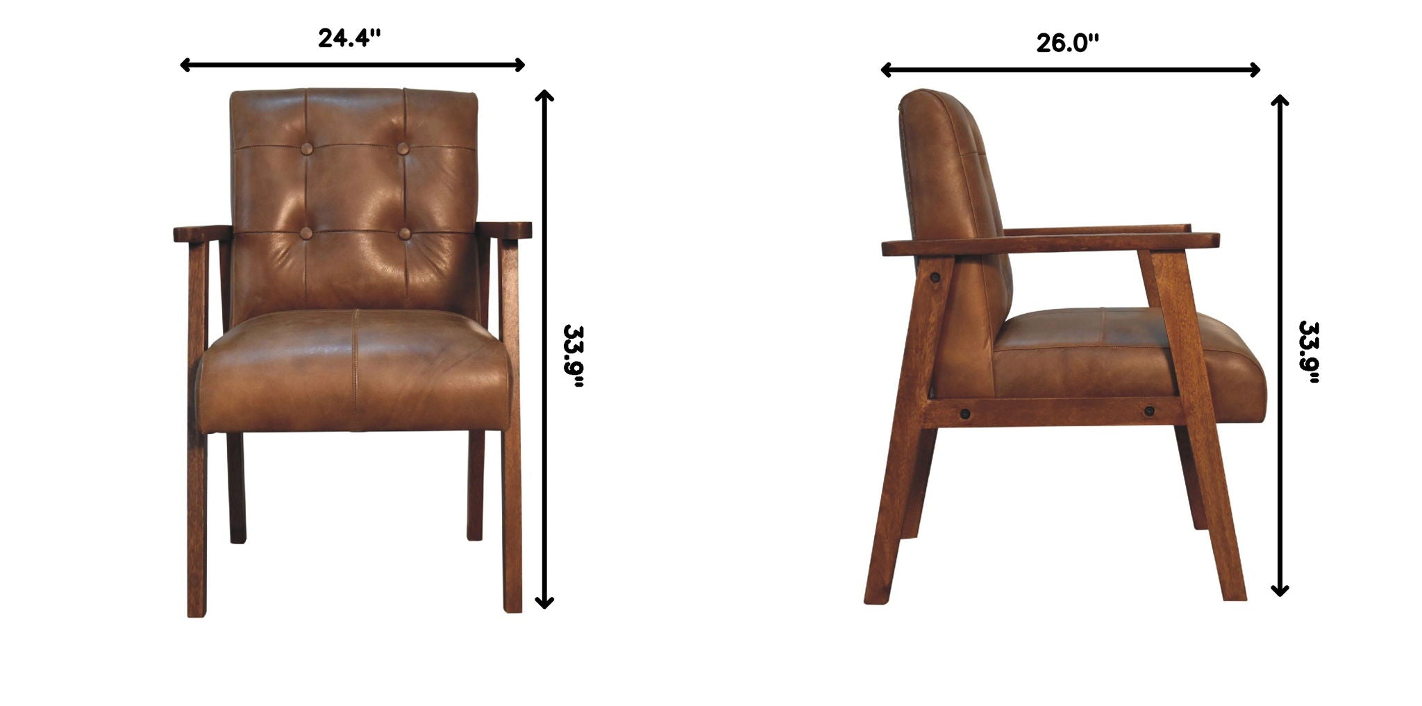 Buffalo - Leather Chair - Brown