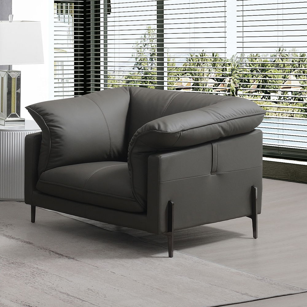 ACME Tadi - Chair - Black Top Grain Leather | Meri Furniture