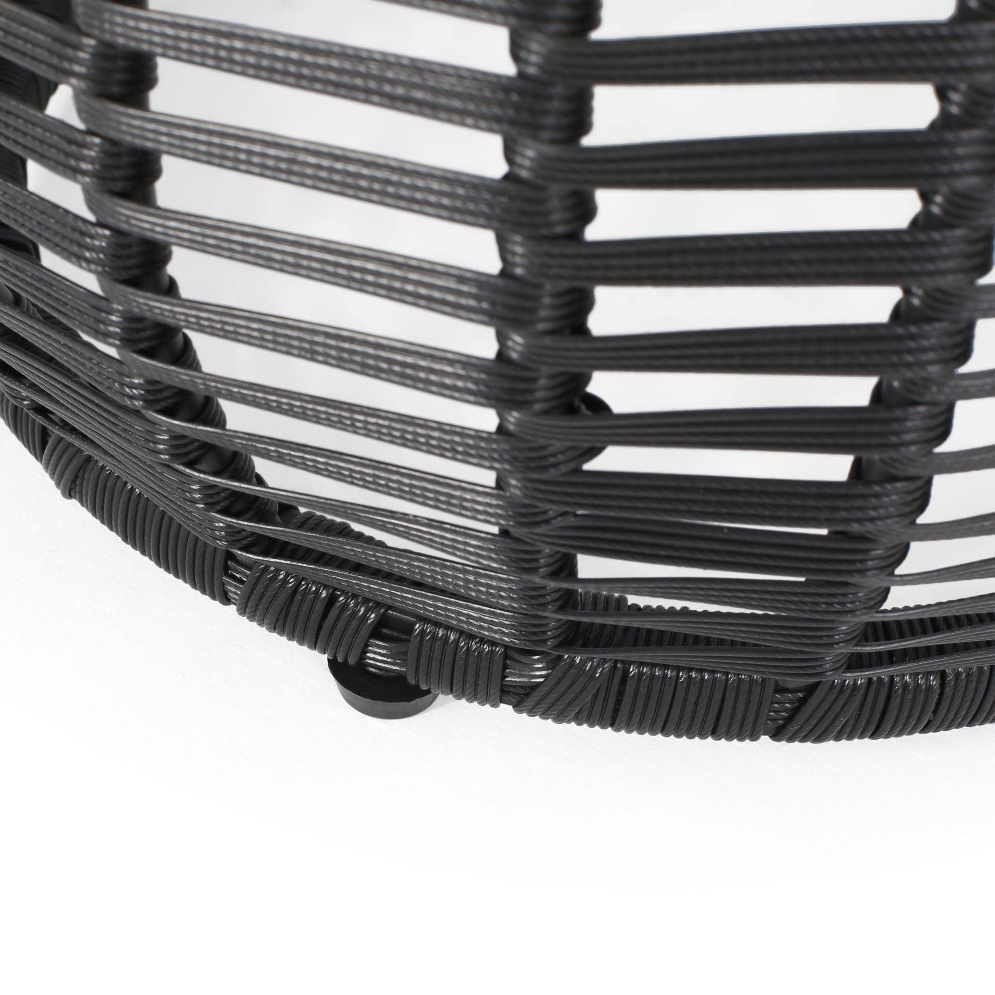 Boho Arias - Side Table With Tempered Glass Top And Rattan Wrap