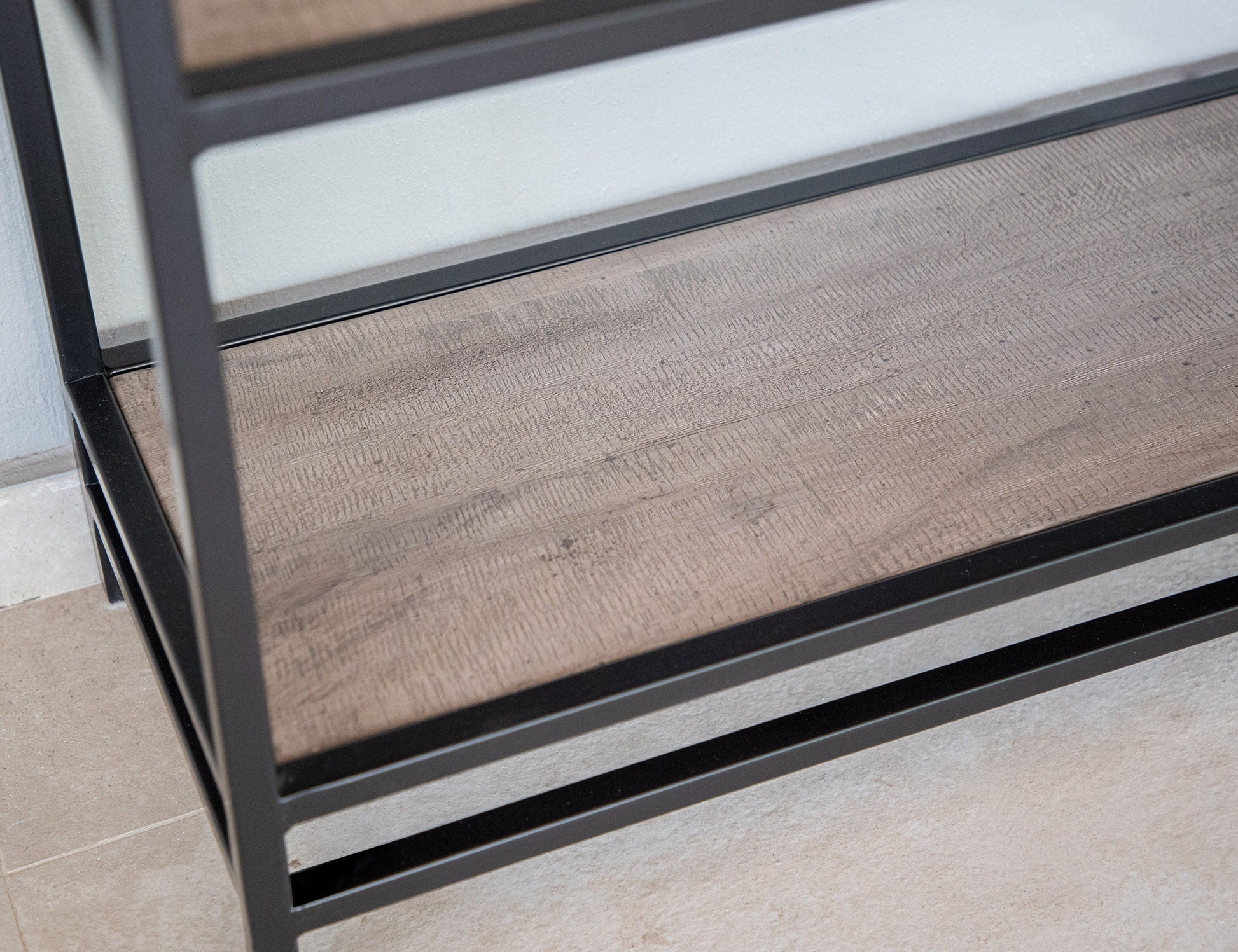 International Furniture Direct Blacksmith - Bookcase - Truffle Brown / Oil Black | Meri Furniture