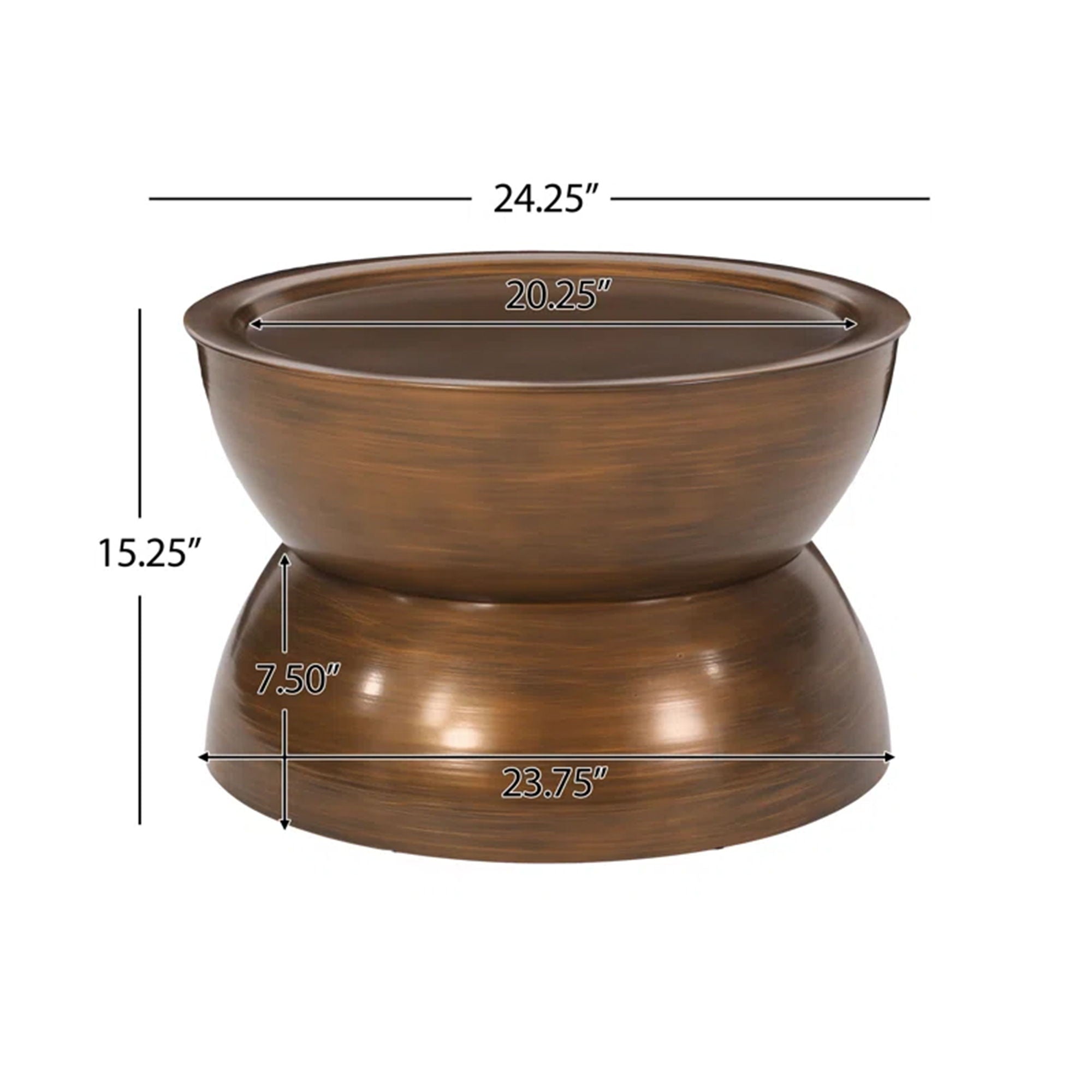 Sparling - Modern Iron Hourglass Coffee Table