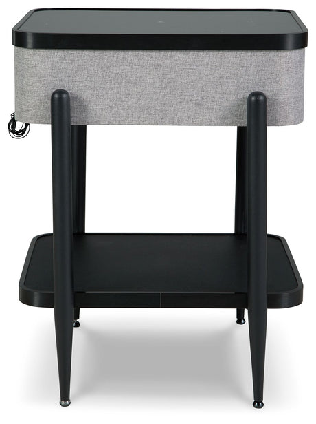 Jorvalee - Gray / Black - Accent Table With Speaker