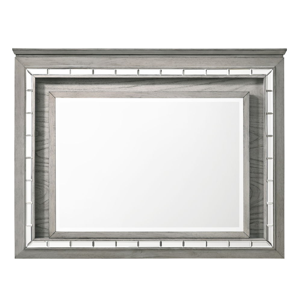ACME Antares - Mirror - Light Gray Oak | Meri Furniture