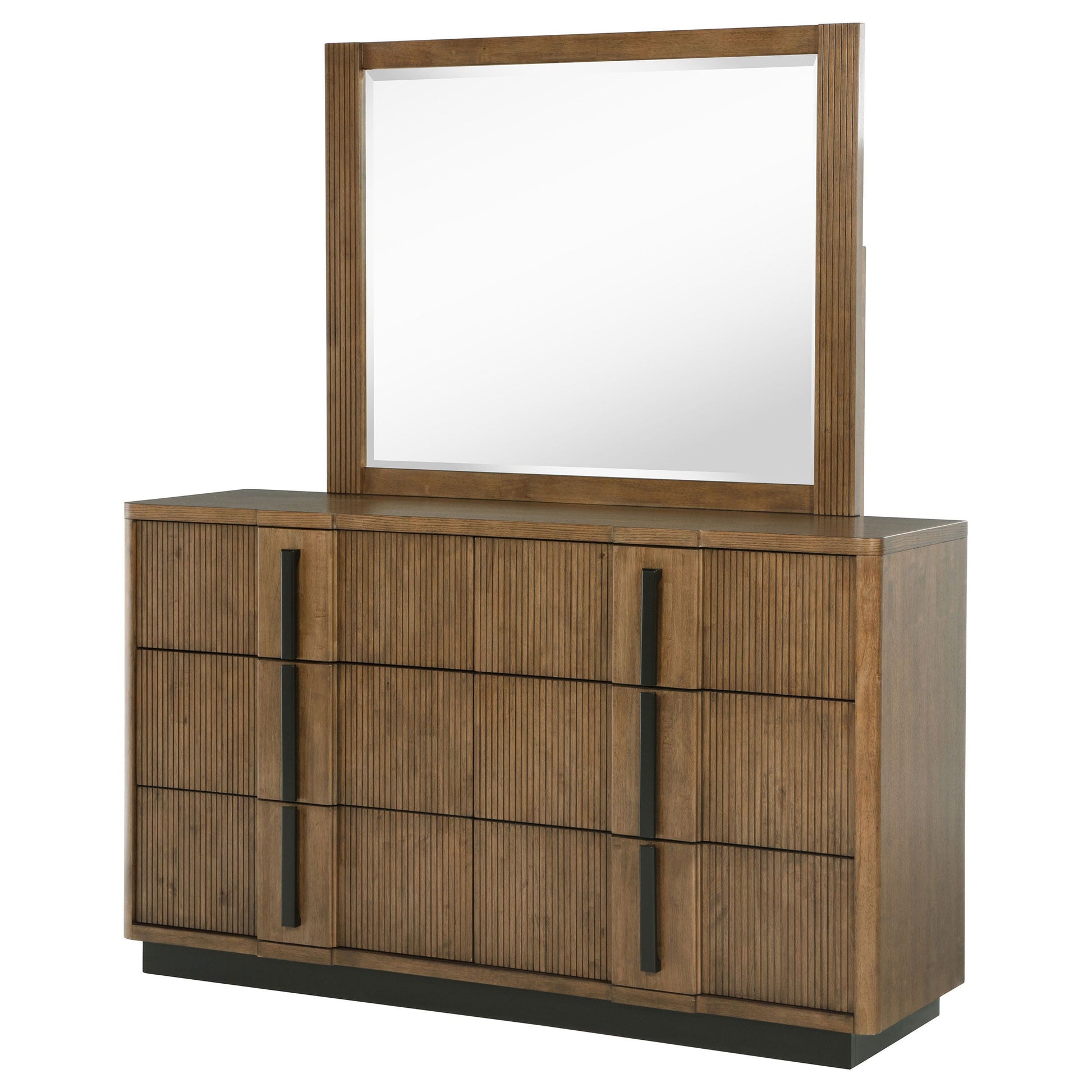 Coaster Fine Furniture Terrace - 6-Drawer Dresser And Mirror - Ash Brown | Meri Furniture